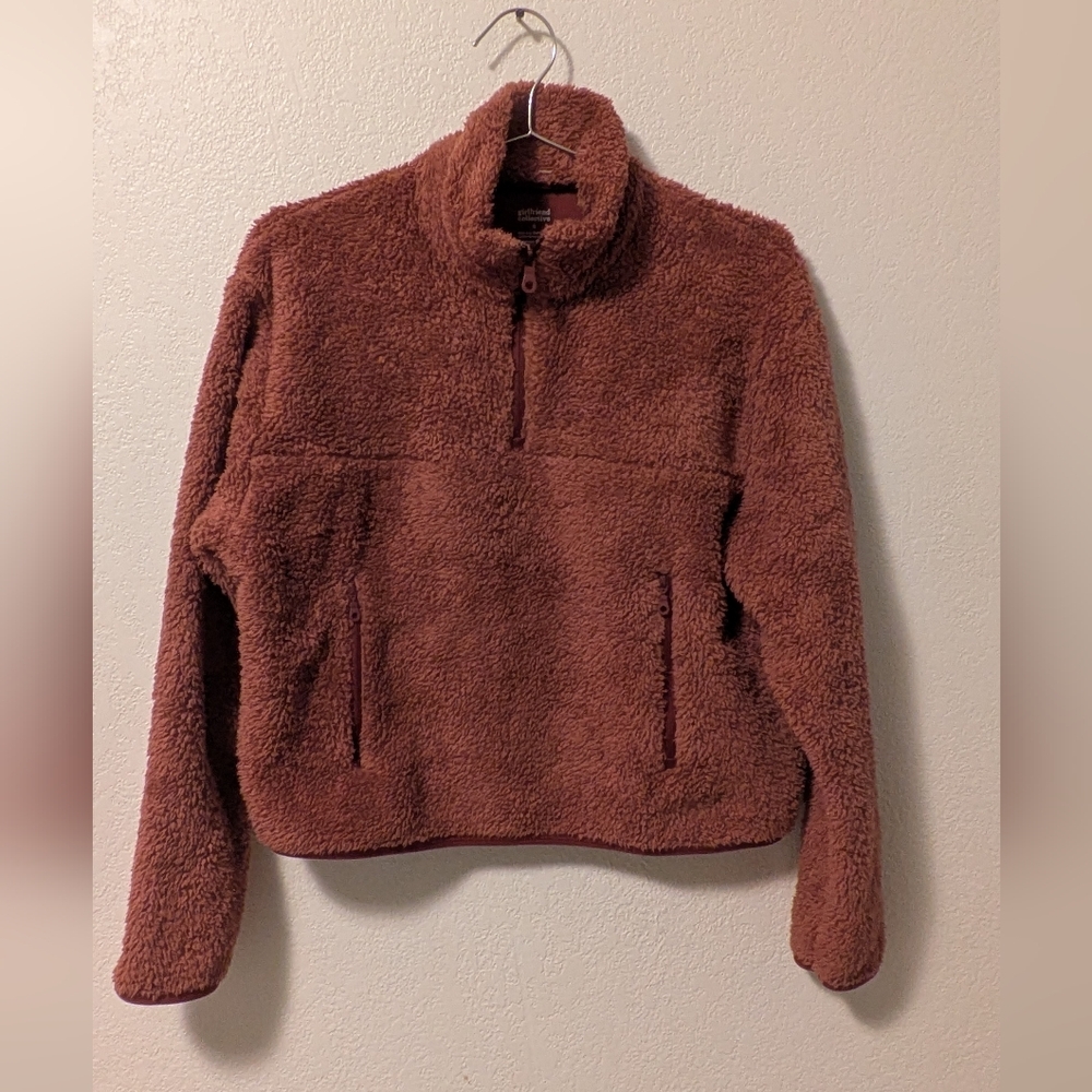 Girlfriend Collective Cozy Brown Women's Sweater - Picture 1 of 4